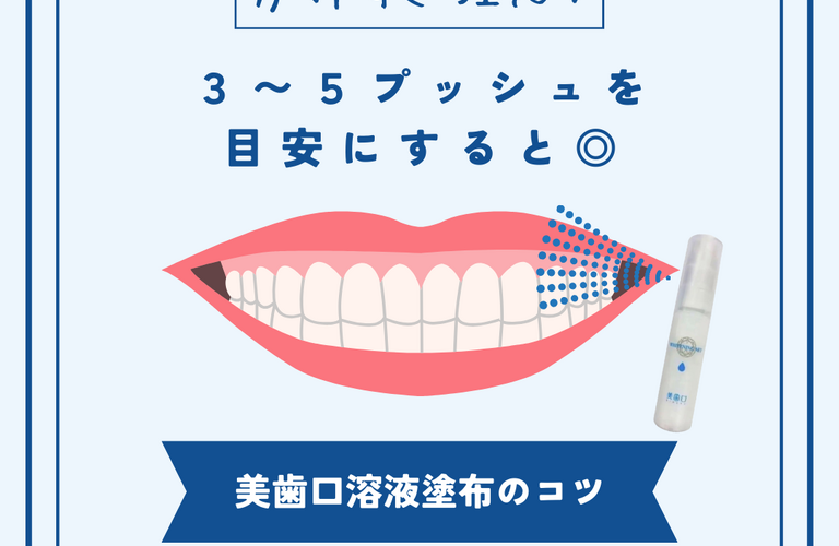 美歯口溶液（美歯口液体歯磨き）塗布のコツ　浦和でホワイトニングするならCREEMO南浦和へ